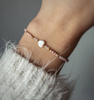 Bracelet and Ring Set - Rose Quartz, Rhodochrosite and Mother of Pearl