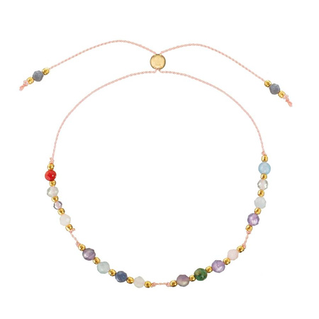 Bransoletka znak zodiaku Ryby pozłacane kulki