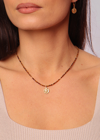 Naszyjnik tygrysie oko z zawieszką