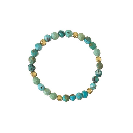 Pierścionek elastyczny kamienie naturalne turkus afrykański