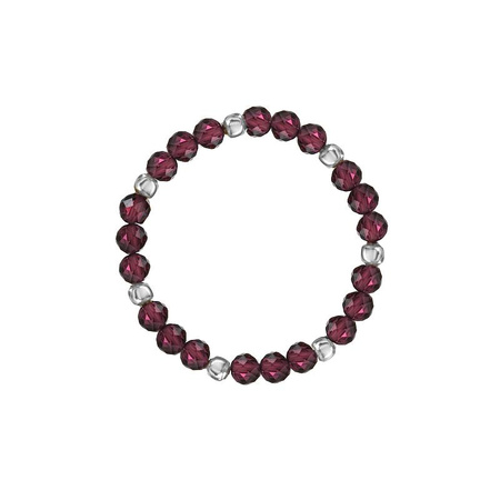 Pierścionek elastyczny kamienie naturalne granat