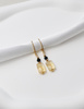 3 cm gold-plated, faceted hoop earrings