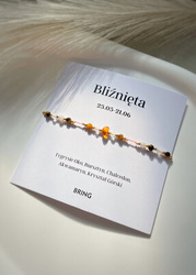 Bracelet Gemini zodiac gold-plated balls