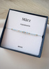 Birthstone Bracelet for March Gold-Plated Silver