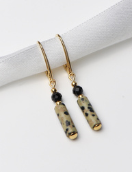 3 cm gold-plated, faceted hoop earrings
