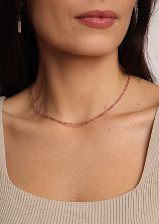 Naszyjnik z kamieni naturalnych Kwarc Truskawkowy