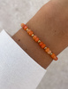 Bransoletka na gumce jadeit pomarańczowy - szczęście, pomyślność, spełnienie marzeń