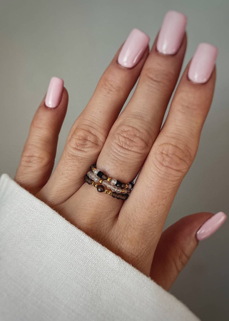 Zestaw Trzech Pierścionków Elastycznych z Kamieni Naturalnych