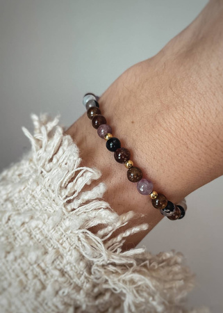 Bransoletka na gumce z Turmalinów