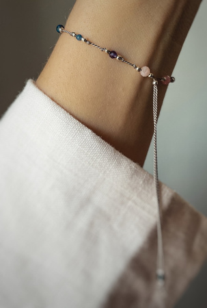 Bracelet Sagittarius zodiac silver balls