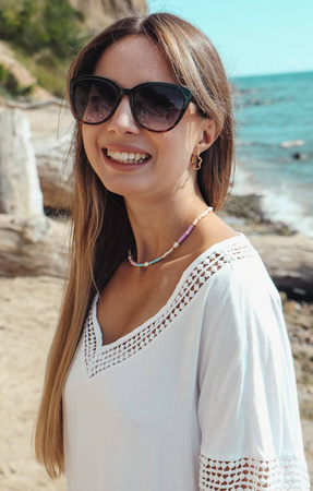 Naszyjnik Koraliki Katsuki i Perły Naturalne