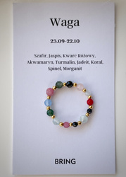 Elastic ring with natural lapis lazuli stones and pearl