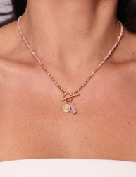 Necklace made of natural spinel stones