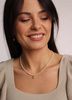 Pearl Necklace "Mia" gold-plated silver  with a pendant