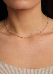 Necklace made of natural stones dendritic agate gold-plated toggle with a pendant