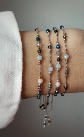 Bransoletka znak zodiaku Strzelec pozlacane kulki