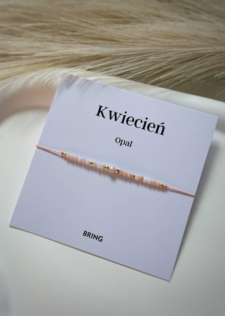 Bransoletka Kamień Urodzeniowy - Kwiecień pozłacana