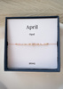 Birthstone Bracelet for April Gold-Plated Silver
