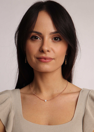 Naszyjnik Rodochrozyt i Masa Perłowa