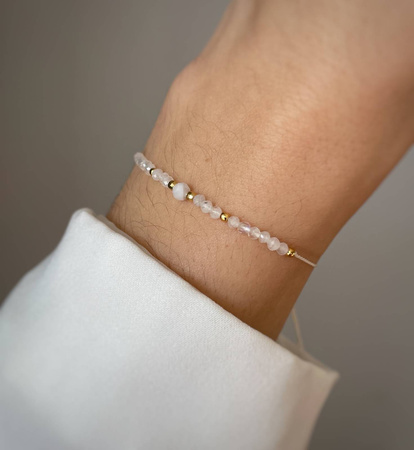 Birthstone Bracelet for June Gold-Plated Silver