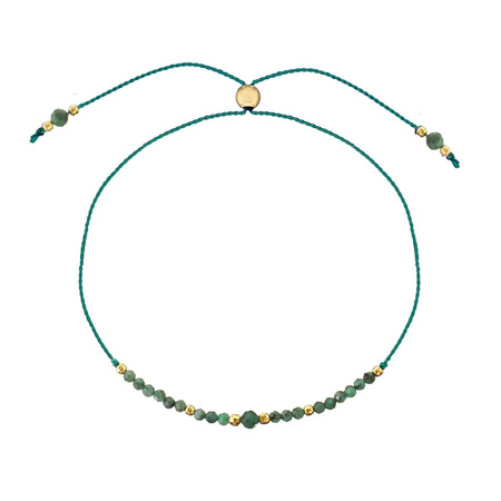 Bransoletka Kamień Urodzeniowy - Maj pozłacana