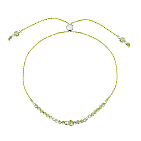 Bransoletka Kamień Urodzeniowy - Sierpień srebrna