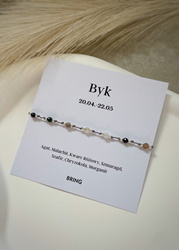 Bracelet Taurus zodiac sign with silver balls
