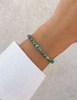 Bransoletka na gumce z turkusu z hematytem - ochrona, przyjaźń, kreatywność