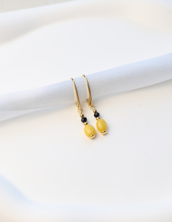 3 cm gold-plated, faceted hoop earrings