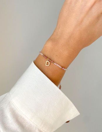 Bracelet Natural Stones Rose Quartz and Rhodochrosite