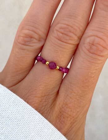 Pierścionek elastyczny - Rubin