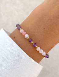 Gummi-Achat-Armband mit Hämatit - Fülle, Zuversicht, Optimismus