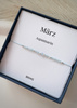 Birthstone Bracelet for March Silver