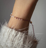 Bracelet and Ring Set - Rose Quartz, Rhodochrosite and Mother of Pearl