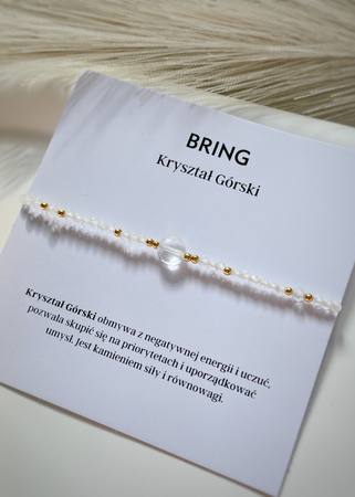 Bransoletka z kamieni naturalnych kryształ górski