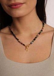 Necklace made of natural spinel stones
