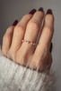 Elastic Ring Natural Stones Rose Quartz and Rhodochrosite
