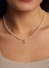 Pearl Necklace "Mia" gold-plated silver  with a pendant
