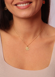 Necklace made of natural stones dendritic agate gold-plated toggle with a pendant
