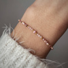 Bracelet Natural Stones Rose Quartz and Rhodochrosite