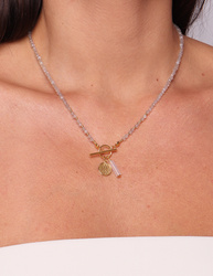 Necklace made of natural spinel stones