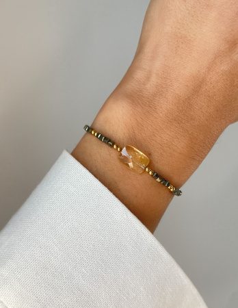 Bracelet Natural Stones Rose Quartz and Rhodochrosite