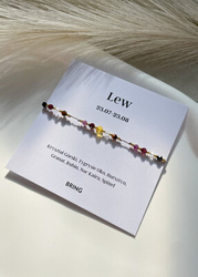 Bracelet zodiac sign Leo with gilded balls