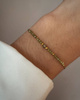 Birthstone Bracelet for August Gold-Plated Silver