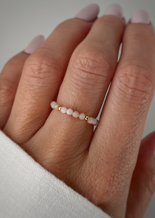 Pierścionek elastyczny opal