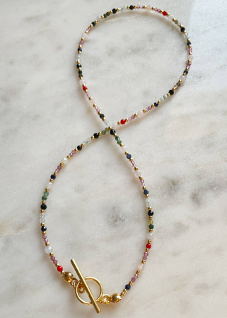 Naszyjnik Znak Zodiaku Waga Kamienie Naturalne Toggle