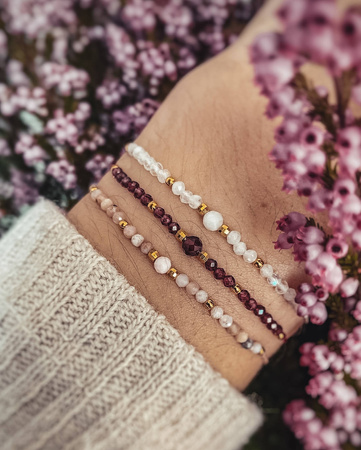 Birthstone Bracelet for June Gold-Plated Silver