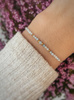 Birthstone Bracelet for March Gold-Plated Silver
