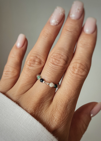 Pierścionek elastyczny znak zodiaku Byk srebrny