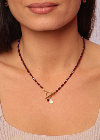 Naszyjnik granat z zawieszką